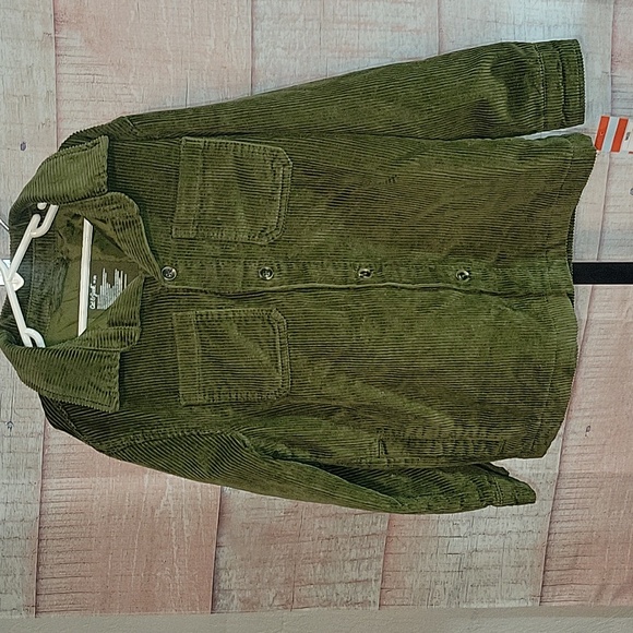 Cat & Jack Other - Cat and Jack Olive Green Courdoroy Shirt Jacket